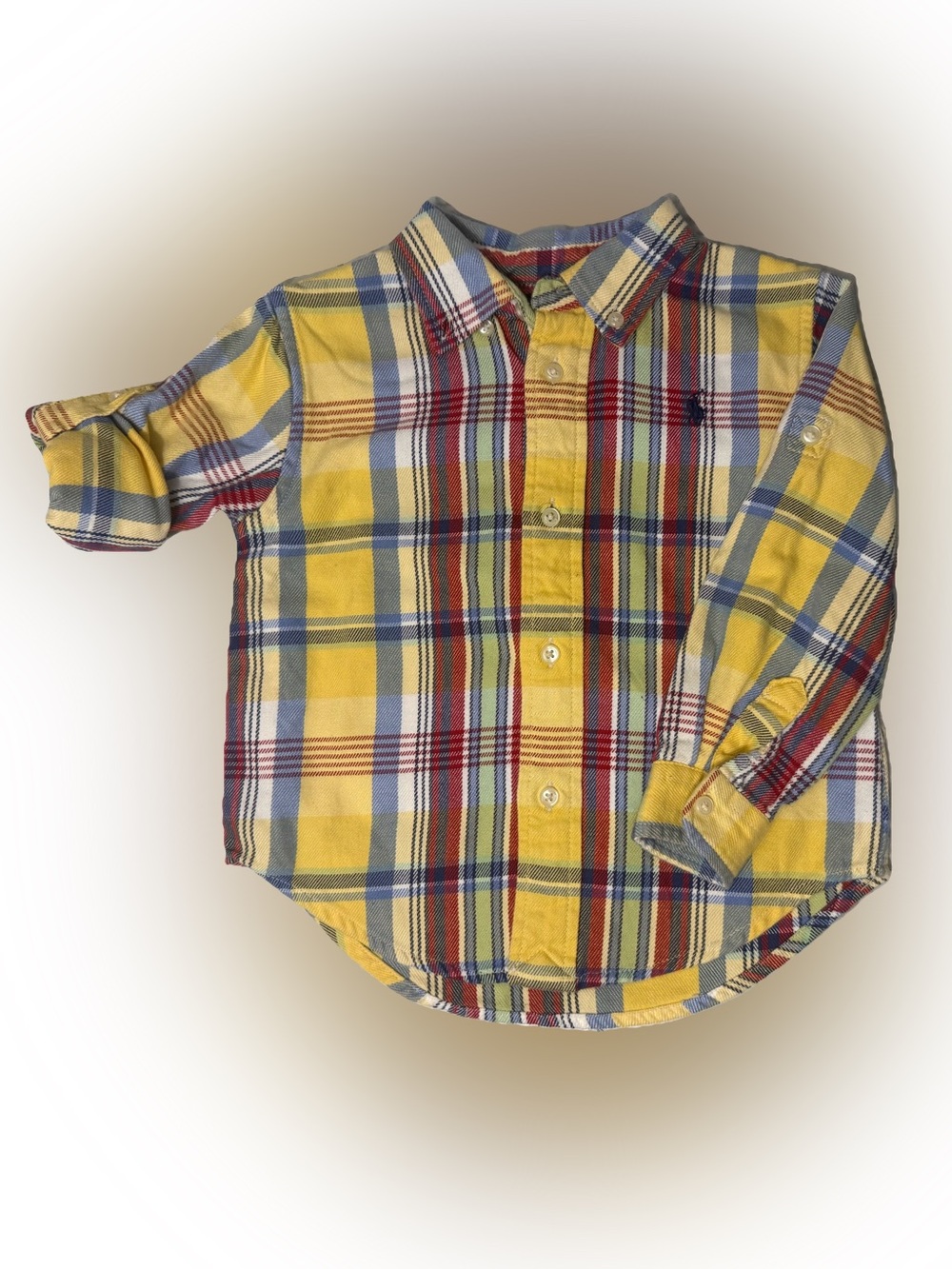 Ralph Lauren Yellow, Blue & Red Plaid Flannel